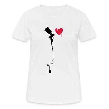 airbrushherz_2f - Frauen T-Shirt atmungsaktiv - Weiß - Vorne - AI Model Female 172 dark (172cm)