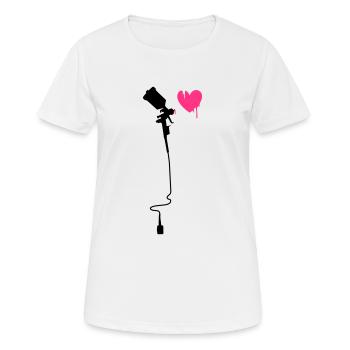 airbrushherz_2f - T-shirt respirant Femme - blanc - Devant - AI Model Female 172 dark (172cm)