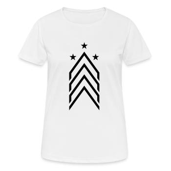 Rang 4 - Frauen T-Shirt atmungsaktiv - Weiß - Vorne - AI Model Female 172 dark (172cm)