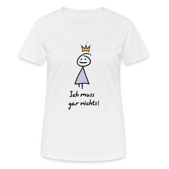 Prinzessin - Frauen T-Shirt atmungsaktiv - Weiß - Vorne - AI Model Female 172 dark (172cm)