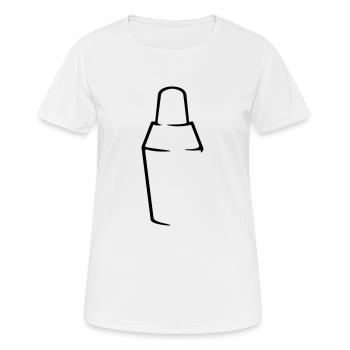cocktail shaker / Mixer (a, 1c) - Frauen T-Shirt atmungsaktiv - Weiß - Vorne - AI Model Female 172 dark (172cm)