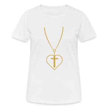 Jésus-Christ Dieu Dieu - T-shirt respirant Femme - blanc - Devant - AI Model Female 172 dark (172cm)