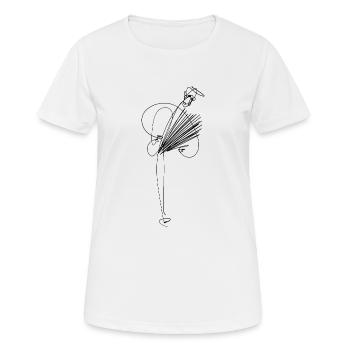 Accordéon - T-shirt respirant Femme - blanc - Devant - AI Model Female 172 dark (172cm)