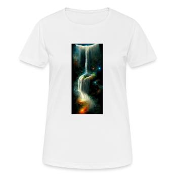 Création de l'univers - T-shirt respirant Femme - blanc - Devant - AI Model Female 172 dark (172cm)