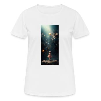 Mädchen - Frauen T-Shirt atmungsaktiv - Weiß - Vorne - AI Model Female 172 dark (172cm)