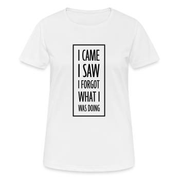 Je suis venu voir oublier - T-shirt respirant Femme - blanc - Devant - AI Model Female 172 dark (172cm)