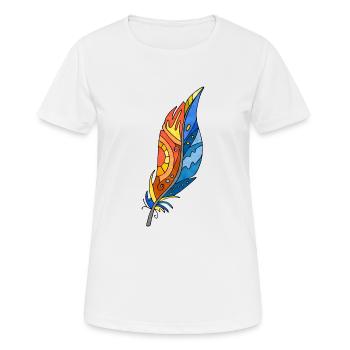 Feather - Women's Breathable T-Shirt - white - Front - AI Model Female 172 dark (172cm)