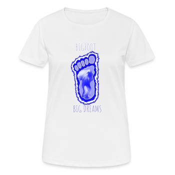 Gros pied grands rêves - T-shirt respirant Femme - blanc - Devant - AI Model Female 172 dark (172cm)