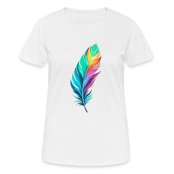 FEATHER - Women's Breathable T-Shirt - white - Front - AI Model Female 172 dark (172cm)