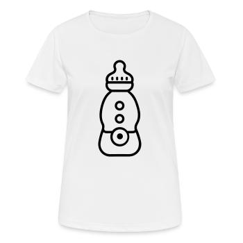 Flasche - Frauen T-Shirt atmungsaktiv - Weiß - Vorne - AI Model Female 172 dark (172cm)