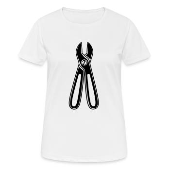 Outil Pince - T-shirt respirant Femme - blanc - Devant - AI Model Female 172 dark (172cm)