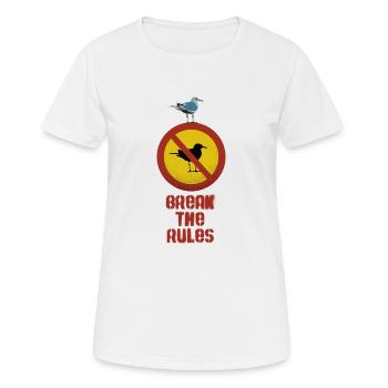 Die Regeln brechen - Frauen T-Shirt atmungsaktiv - Weiß - Vorne - AI Model Female 172 dark (172cm)
