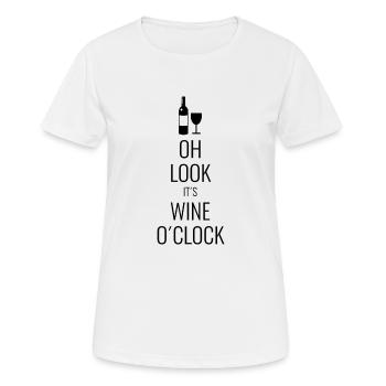 Oh Look It s Wine O clock - Frauen T-Shirt atmungsaktiv - Weiß - Vorne - AI Model Female 172 dark (172cm)