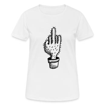 Doigt puant te baise - T-shirt respirant Femme - blanc - Devant - AI Model Female 172 dark (172cm)