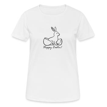 JOYEUSES PÂQUES deux - T-shirt respirant Femme - blanc - Devant - AI Model Female 172 dark (172cm)