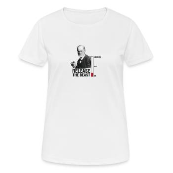 Sigmund Freud Beast - Frauen T-Shirt atmungsaktiv - Weiß - Vorne - AI Model Female 172 dark (172cm)