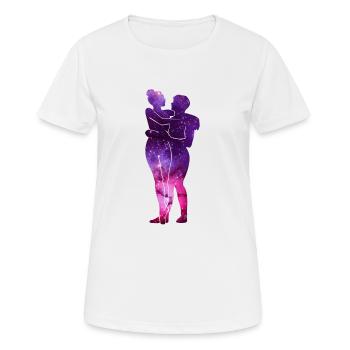 Tanzpaar - Frauen T-Shirt atmungsaktiv - Weiß - Vorne - AI Model Female 172 dark (172cm)