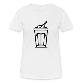 Milchshake - Frauen T-Shirt atmungsaktiv - Weiß - Vorne - AI Model Female 172 dark (172cm)