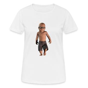 baby cool - T-shirt respirant Femme - blanc - Devant - AI Model Female 172 dark (172cm)