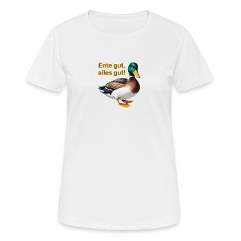 Ente gut, alles gut! - Frauen T-Shirt atmungsaktiv - Weiß - Vorne - AI Model Female 172 dark (172cm)
