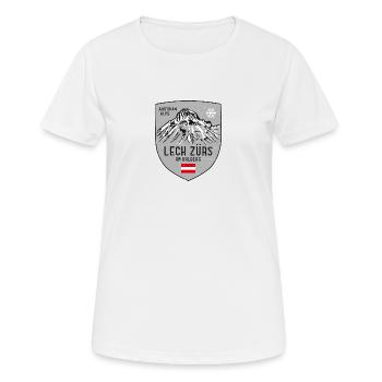 Lech Zürs Omeshorn Autriche Armoiries - T-shirt respirant Femme - blanc - Devant - AI Model Female 172 dark (172cm)