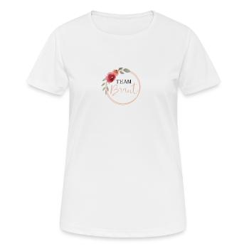 Team Braut - Vintage Blumen - Frauen T-Shirt atmungsaktiv - Weiß - Vorne - AI Model Female 172 dark (172cm)