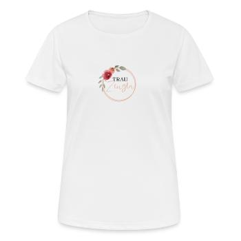 Demoiselle d'honneur - Fleurs vintage - T-shirt respirant Femme - blanc - Devant - AI Model Female 172 dark (172cm)