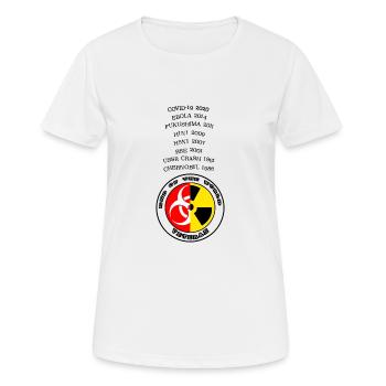 covid 19 end of the world veteran - Women's Breathable T-Shirt - white - Front - AI Model Female 172 dark (172cm)