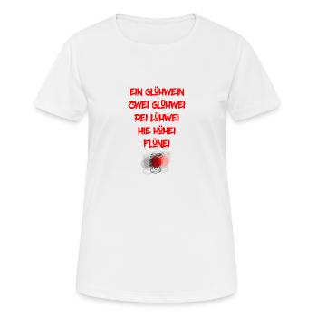 Ein Glühwein - Frauen T-Shirt atmungsaktiv - Weiß - Vorne - AI Model Female 172 dark (172cm)