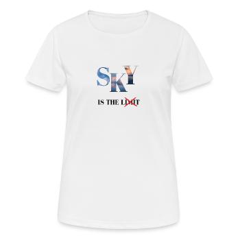 LE CIEL N’EST PAS LA LIMITE - T-shirt respirant Femme - blanc - Devant - AI Model Female 172 dark (172cm)