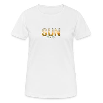 sunflower Sonnenblume Sommerdesign Blume Sonne - Frauen T-Shirt atmungsaktiv - Weiß - Vorne - AI Model Female 172 dark (172cm)