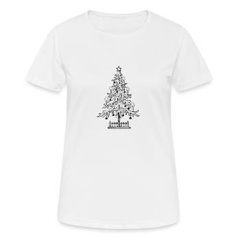 arbre de Noël - T-shirt respirant Femme - blanc - Devant - AI Model Female 172 dark (172cm)