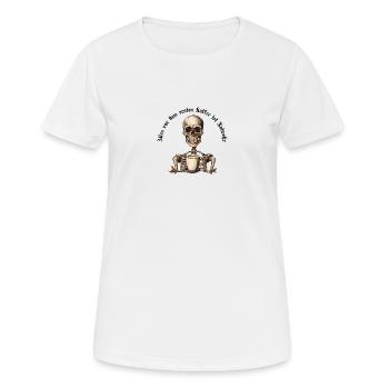 Squelette dans le Style d’Art mural, cadeau pour les amis - T-shirt respirant Femme - blanc - Devant - AI Model Female 172 dark (172cm)