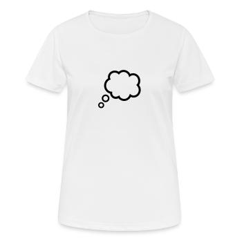 Sprechblase - Frauen T-Shirt atmungsaktiv - Weiß - Vorne - AI Model Female 172 dark (172cm)