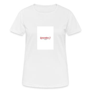 Generation Z - Frauen T-Shirt atmungsaktiv - Weiß - Vorne - AI Model Female 172 dark (172cm)