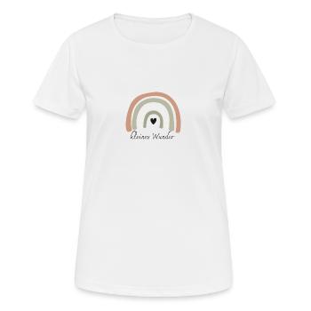 Kleines Wunder Aufdruck - Frauen T-Shirt atmungsaktiv - Weiß - Vorne - AI Model Female 172 dark (172cm)