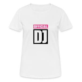 Official DJ - Women's Breathable T-Shirt - white - Front - AI Model Female 172 dark (172cm)