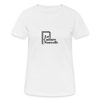 noir culture - T-shirt respirant Femme - blanc - Devant - AI Model Female 172 dark (172cm)