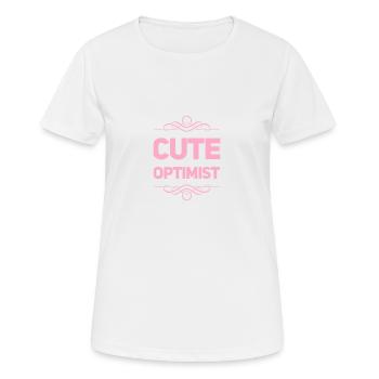 Cute Optimist - Frauen T-Shirt atmungsaktiv - Weiß - Vorne - AI Model Female 172 dark (172cm)