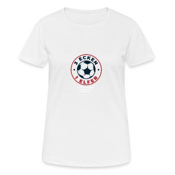 3 ecken 1 elfer - Frauen T-Shirt atmungsaktiv - Weiß - Vorne - AI Model Female 172 dark (172cm)