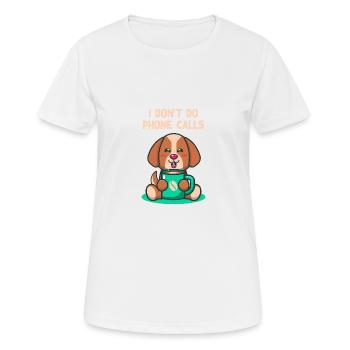 Je ne fais pas un téléphone introverti Che - T-shirt respirant Femme - blanc - Devant - AI Model Female 172 dark (172cm)