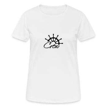 Crew Steuerrad Rang Logo - Frauen T-Shirt atmungsaktiv - Weiß - Vorne - AI Model Female 172 dark (172cm)