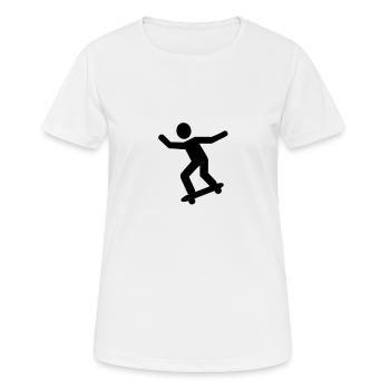 Skateboarder - Frauen T-Shirt atmungsaktiv - Weiß - Vorne - AI Model Female 172 dark (172cm)