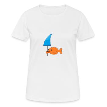 Goldfish with shark fin - Women's Breathable T-Shirt - white - Front - AI Model Female 172 dark (172cm)