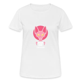Ich kann erklären Sphynx Elternteil Geschenk - Frauen T-Shirt atmungsaktiv - Weiß - Vorne - AI Model Female 172 dark (172cm)