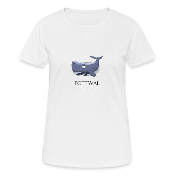 Pottwal Spermwhale T-Shirt - Frauen T-Shirt atmungsaktiv - Weiß - Vorne - AI Model Female 172 dark (172cm)