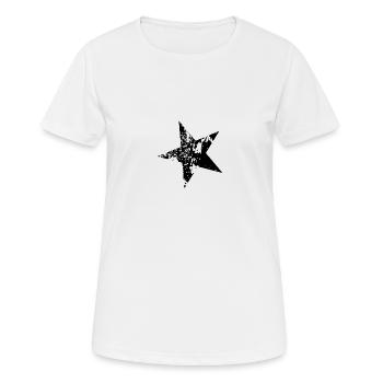 Star,Stern - Frauen T-Shirt atmungsaktiv - Weiß - Vorne - AI Model Female 172 dark (172cm)
