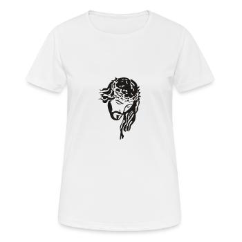 Jésus - T-shirt respirant Femme - blanc - Devant - AI Model Female 172 dark (172cm)
