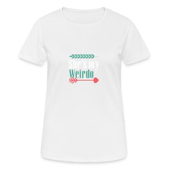 sie ist meine verrückte paare - Frauen T-Shirt atmungsaktiv - Weiß - Vorne - AI Model Female 172 dark (172cm)