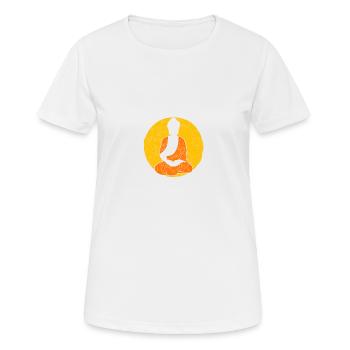 Buddha Monk Namaste Buddhism I Gift - Women's Breathable T-Shirt - white - Front - AI Model Female 172 dark (172cm)